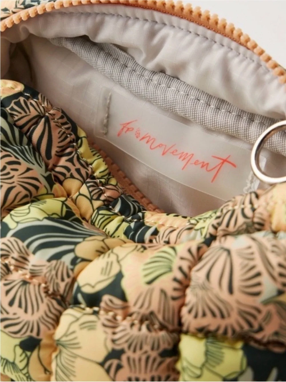 Free people printed Quilted mini Print Wristlet Pouch NWOT